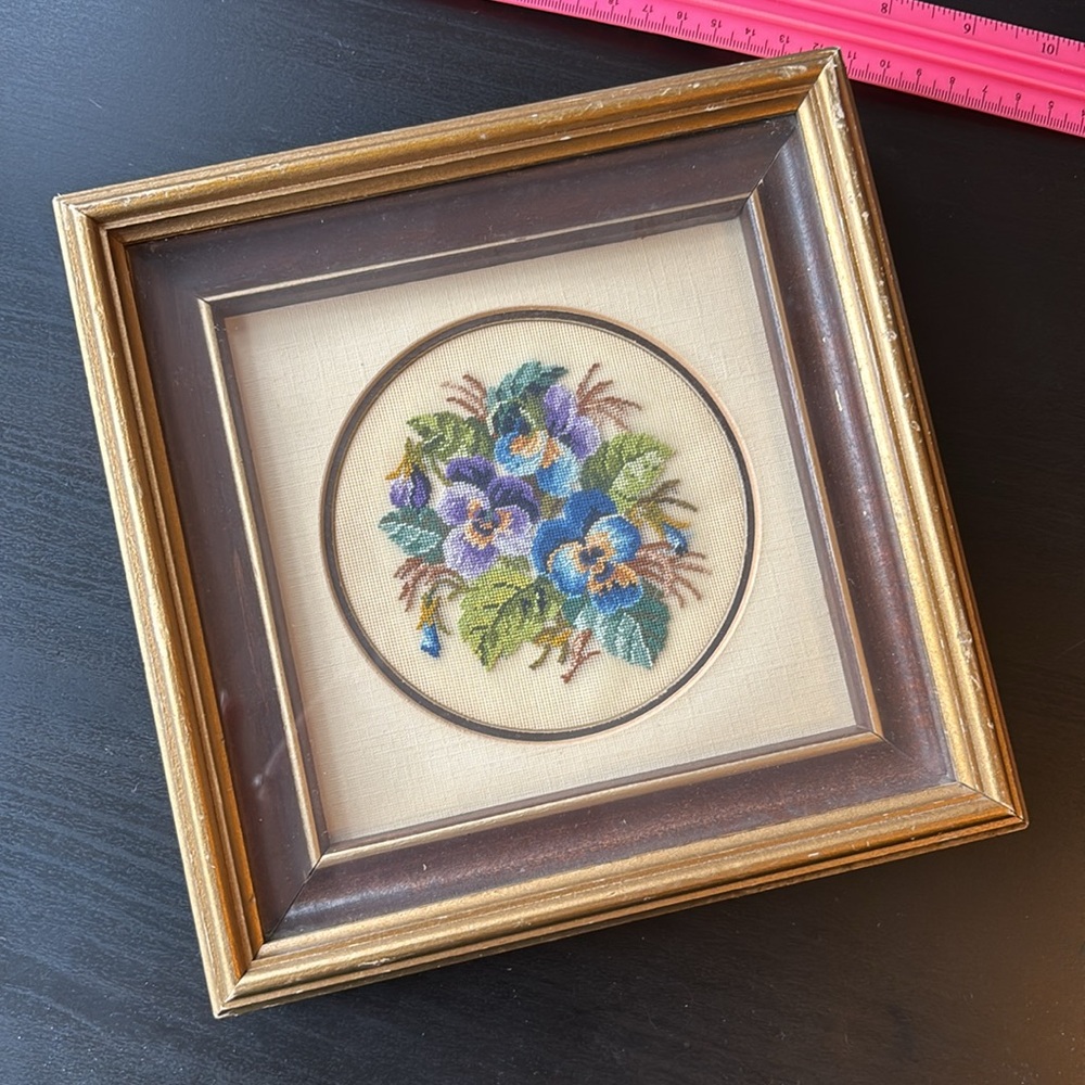 3 for $30 ✨ Vintage Handmade Embroidery, professionally framed